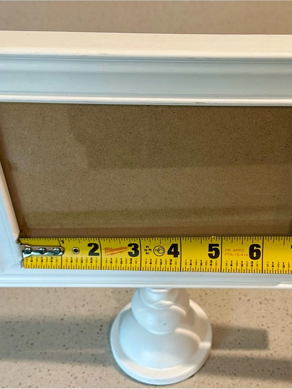 Classic White Pedestal Photo Frame Stand - Home Accents